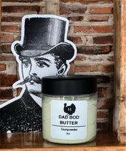 Load image into Gallery viewer, tallow body butter for Men dad bod gunpowder scent masculine scent skincare for men