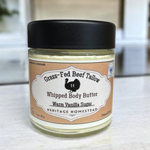 Load image into Gallery viewer, Jar of Grass-Fed Beef Tallow Whipped Body Butter on a white surface