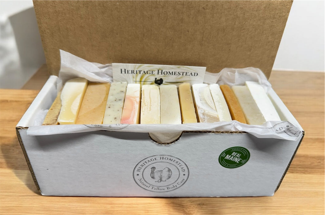 Natural tallow Soap a selection on soap ends for sampling, soaps selection varies depending on availability at the time. 