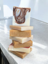 Load image into Gallery viewer, natural tallow soap ends sampler box perfect for sensitive and dry skin selection varies based on availability at the time. 
