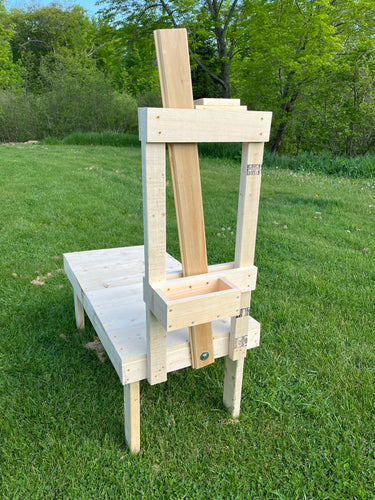 livestock milking and shearing stand for goats and sheep 