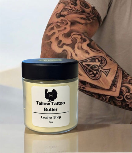 tallow tattoo butter and moisturizer in masculine scent natural tallow tattoo care tattoo aftercare 