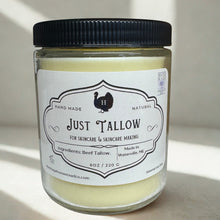 Load image into Gallery viewer, Jar of 'Just Tallow' on a light background
