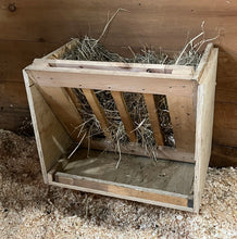 Load image into Gallery viewer, wall mounted hay feeder with tray no waste hay feeder alpaca 
